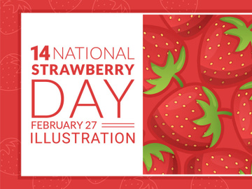 14 National Strawberry Day Illustration preview picture