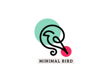 Minimal Bird Logo Modern Creative Vector Design preview picture