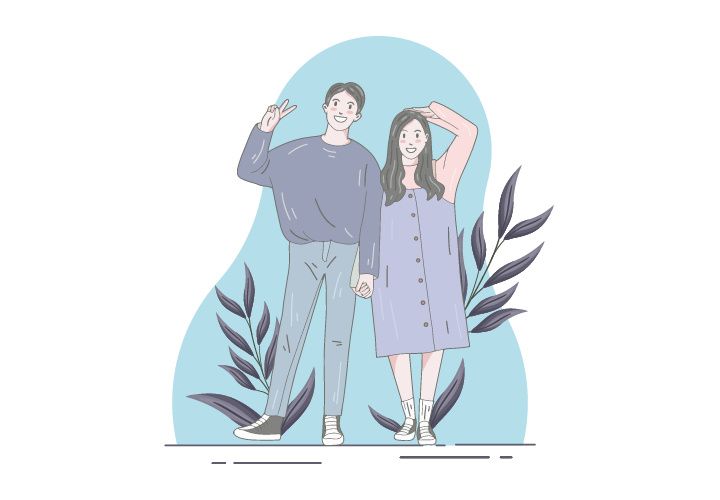 Portrait Couple, Hand drawn illustrations