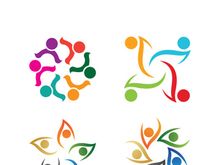 People group and community logo icon illustration design vector