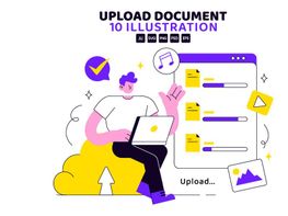 10 Upload Document Illustration preview picture