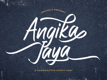 Angika Jaya - Handwritten Font preview picture