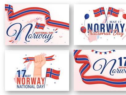 15 Norway National Day Illustration