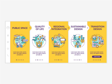 Principles of urban design yellow onboarding template preview picture