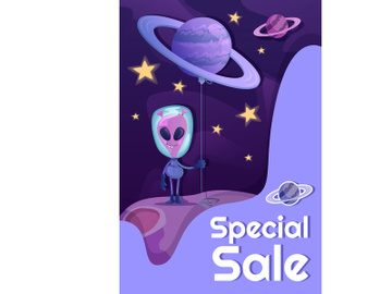 Special sale poster flat vector template preview picture