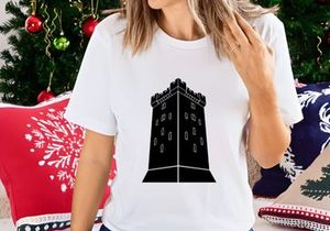 Medieval tower silhouette with crenellations