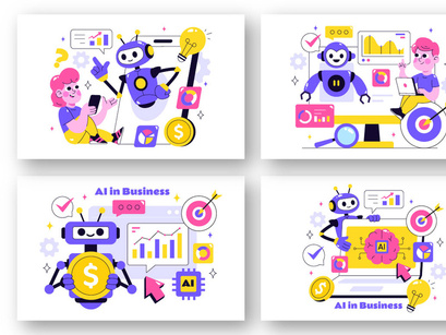 10 Artificial Intelligence in Business Illustration