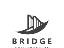Minimalist Bridge logo suitable for building and construction workers vector design