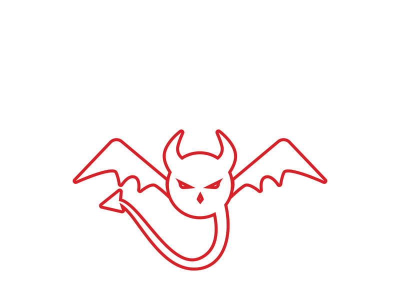 Devil Vector icon design illustration logo Template