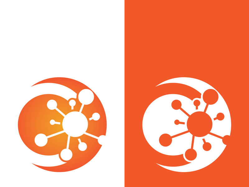 Molecule symbol logo template vector illustration design