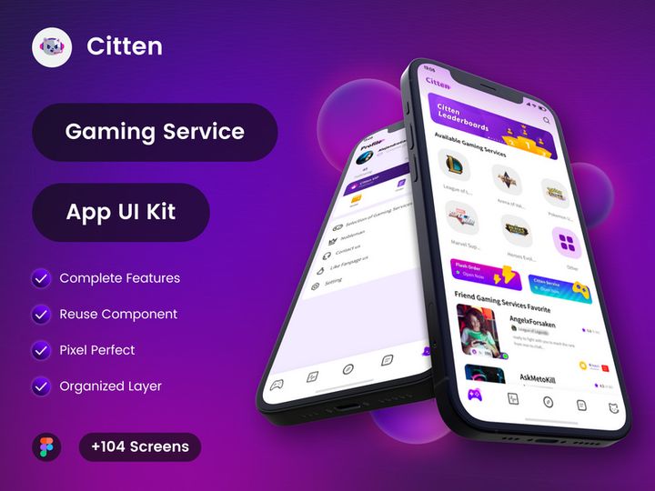 Citten - Gaming Service App UI Kit