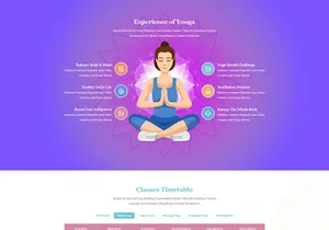 Yoga And Fitness  PSD Template