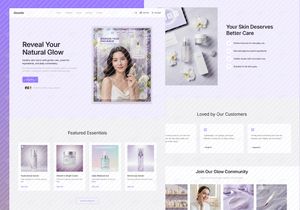 Modern Skincare Website UI – Beauty Landing Page