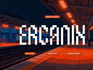 Ercanix | Pixelated Font preview picture