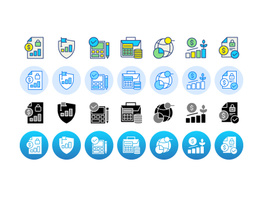 Accounting Set Icon Pack. Vector Design. preview picture