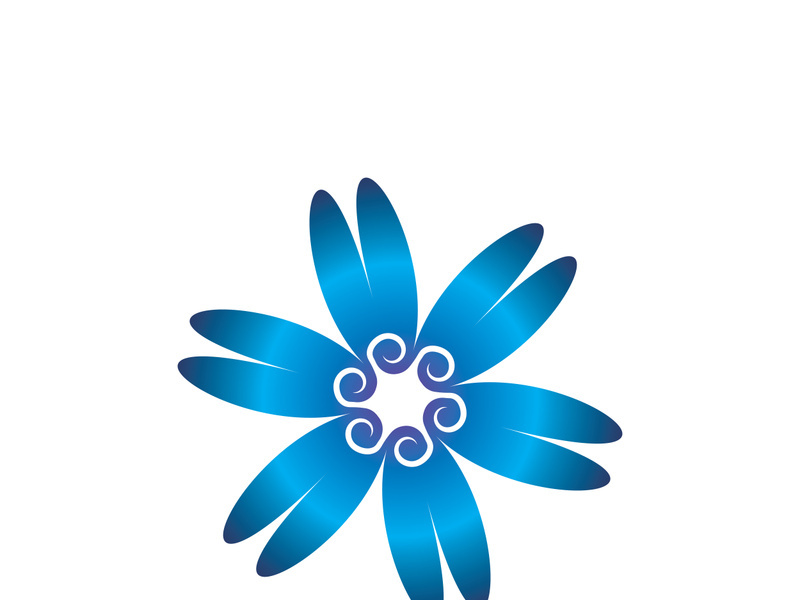 Flower vector icon design template illustration
