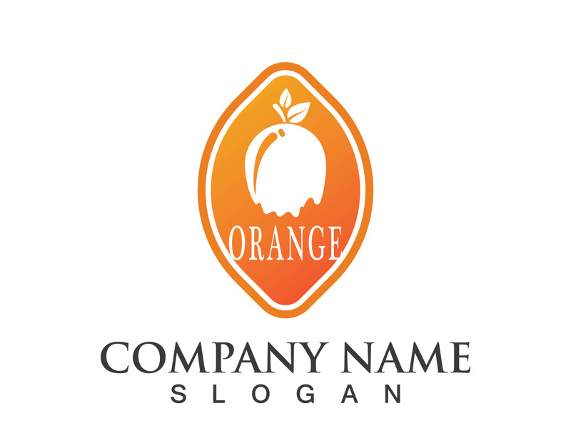 Orange logo design Vector icon illustration design