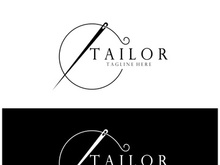 tailor logo icon illustration template combination of buttons for clothes, thread and sewing machine, for clothing product design, convection companies, fashion in vector form