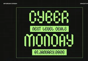 Bitstream Screen | Pixelated Font