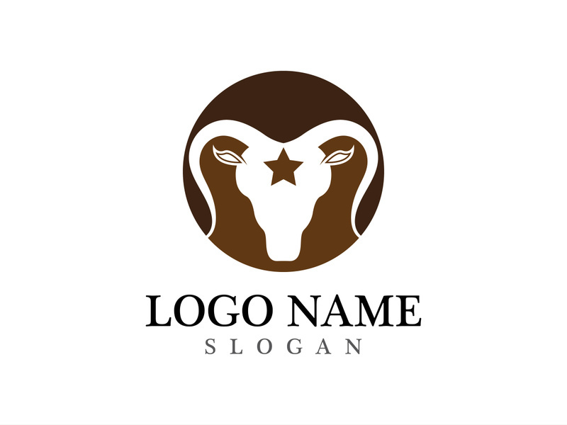Goat logo template vector icon illustration design