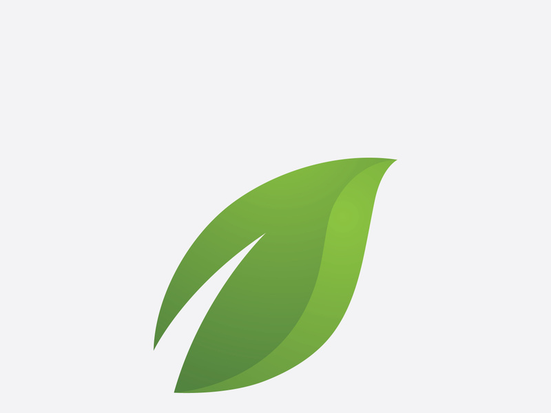 Green leaf ecological element vector icon logo