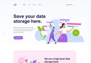 FIGMA FREEBIES - Data warehouse homepage