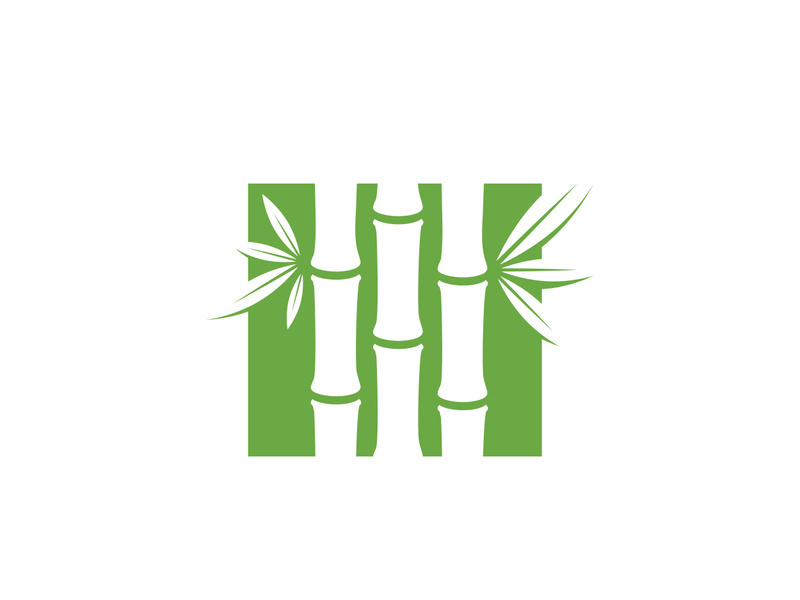 Bamboo vector icon illustration