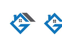 Home industrial Property concept icon logo illustration