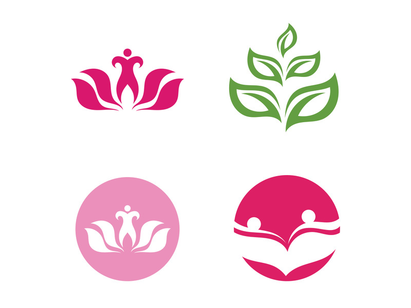 Lotus flower health meditation logo symbol
