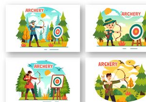 10 Archery Sport Illustration