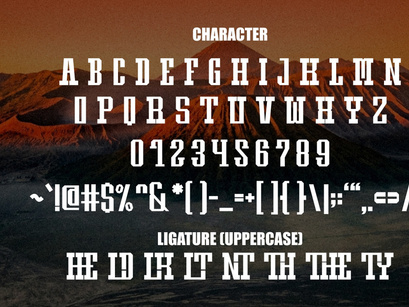 Mountain Vector - Vintage Slab Serif