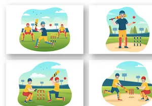 13 Cricket Sport Illustration