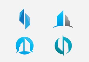 Buildings real estate logo vector