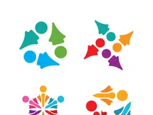 Community, network and social icon design template