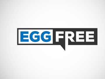Egg free labels badge logo sign for food package seal. 100 percent egg free flat vector illustration preview picture