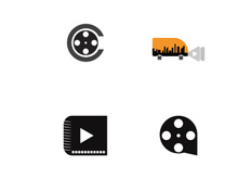 abstract film symbol and images illustration