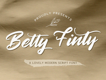 Betty Finty - Modern Script Font preview picture