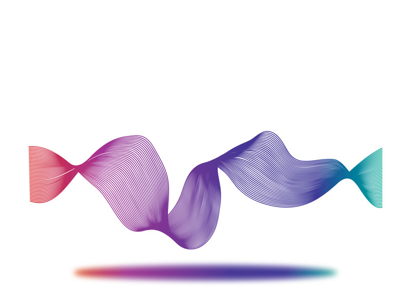 Wave line vector color background illustration