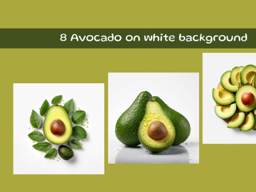 Avocado on white background preview picture