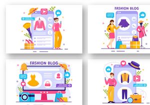 12 Fashion Blog Illustration