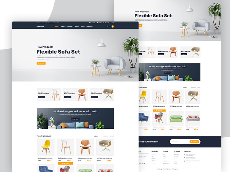 Furniture Store Landing Page Web Template