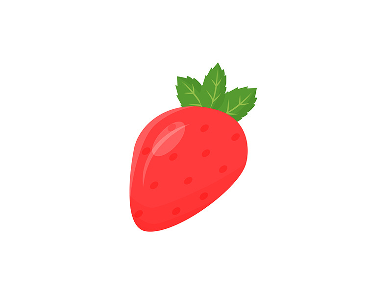 Strawberry cartoon vector illustration