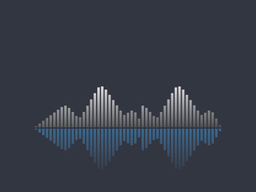 Sound waves logo background modern music vector image preview picture