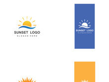 Creative and unique sun logo design.