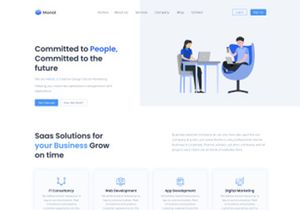 Saas landing page design