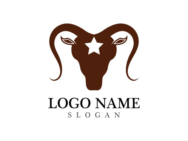 Goat logo template vector icon illustration design
