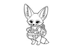 Cute fox chef cooking vector illustration flat design