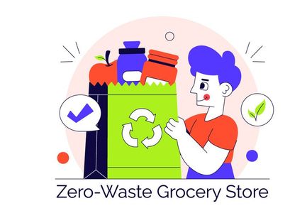 10 Zero Waste Grocery Store Illustration