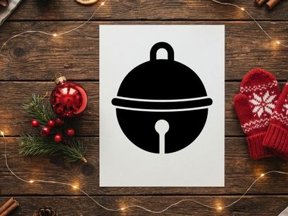 Christmas Bell Icon for Holiday Season Decorations and Greetings