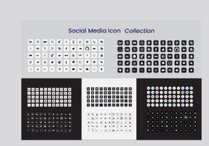 Popular social media logo icons